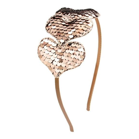 Valentine's Day Sequin Heart Headbands Hair Accessories Cute Girls Headband For Kids Party