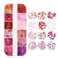 thumbnail image 1 of Nail Accessories Valentine’s Day Art Sequins Glitter Long Lips Letter Decoration Nail Sequins for Festive Nail Designs, 1 of 4