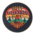 thumbnail image 1 of Valentine's Day Set of 6 Round Microfiber Leather Coasters, 11x11 cm/4.3x4.3 inch Drink Coasters for Table Home Decor, 1 of 6