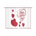 thumbnail image 1 of Valentine's Day Sheer Curtains 54 Inch Length 2 Panels Set for Living Room/Bedroom, Red Love Heart Modern Minimalist Kitchen Curtains Grommet Semi-Sheer Curtains Drapes Window Treatments 42"x54"x2, 1 of 7
