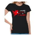 thumbnail image 1 of Valentine's Day Shirt for Women Cupid in Mask My Valentine 2021 Women Tees Sarcasm Humour Graphic T-Shirt Gifts for Her, 1 of 4