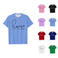 thumbnail image 1 of Valentine's Day Shirts for Toddler Boys and Girls Short Sleeve Letter Prints T Shirt Tops Festive Holiday Clothes for Young Children, 1 of 6