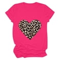 thumbnail image 1 of Valentine's Day Shirts for Women Love Heart Graphic T-Shirts Short Sleeve Teacher Valentines Gift Tee Cute Tops (L, B Hot Pink), 1 of 5