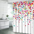 thumbnail image 1 of Valentine''s Day Shower Curtain Colorful Sweet Heart Romantic Love Lover Couple Gifts Creative Modern Fashion Fabric Bathroom Decor Curtain Sets with Hooks, 1 of 3