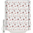 thumbnail image 1 of Valentine''s Day Shower Curtain Couple of Cats Shower Curtains for Bathroom Decor,Heart Shape Cartoon Animal Sweet Love Bath Curtains Sets with Hooks Waterproof Small Stall Size 36" x 72", 1 of 6