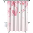 thumbnail image 1 of Valentine''s Day Shower Curtain Heart Design Pattern Shower Curtains for Bathroom Decor Romantic Pink Heart Bath Curtains Sets with Hooks for Valentines Day Home Decor Waterproof Extra Long 72" X 84", 1 of 6