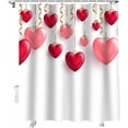 thumbnail image 1 of Valentine''s Day Shower Curtain Set, Love Heart Bath Shower Curtain with Hooks Waterproof Fabric Shower Curtains for Bathroom Romantic Valentines Holiday Decorations Red Pink Romantic 36x72 Inch, 1 of 6