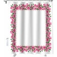 thumbnail image 1 of Valentine''s Day Shower Curtain Set, Pink Rose Flower Bath Shower Curtain with Hooks Waterproof Fabric Shower Curtains for Bathroom Romantic Valentines Decor Floral Leaves Romantic Sweet 72x72 Inch, 1 of 1