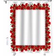 thumbnail image 1 of Valentine''s Day Shower Curtain Set, Red Rose Flower Floral Bath Shower Curtain with Hooks Waterproof Fabric Shower Curtains for Bathroom Romantic Valentines Decor Leaves Plant Nature 72x84 Inch, 1 of 5