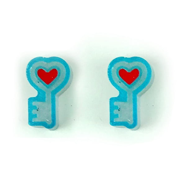 Valentine's Day Silicone Molds Resin Casting Molds for Ear Stud Craft Making Key Pattern 19x24x5mm Inner Diameter: 9x14mm