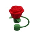 thumbnail image 1 of Valentine's Day Silicone Straw Cover Reusable Rose Flower Straw Topper Elegant Cup Accessory for Women, 1 of 3