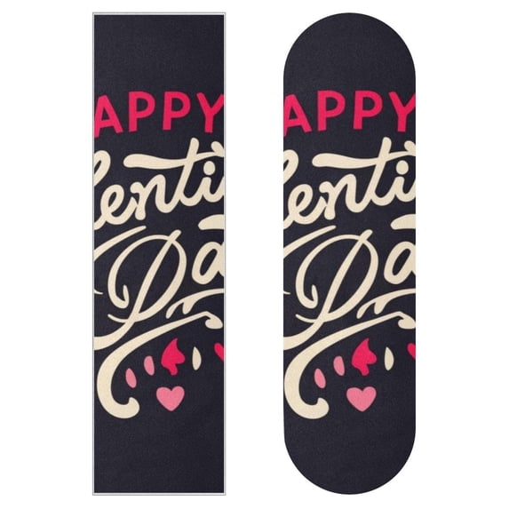 Valentine's Day Skateboard Grip Tape Pack of Two - Premium Emery Surface with PVC Backing | 8.8x32.6in/22.4x83 cm - Durable Skateboard Stickers for Superior Grip and Control