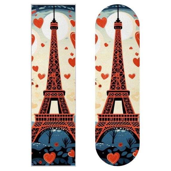 Valentine's Day Skateboard Grip Tape Pack of Two Emery PVC Stickers 8.8x32.6in 22.4x83 cm