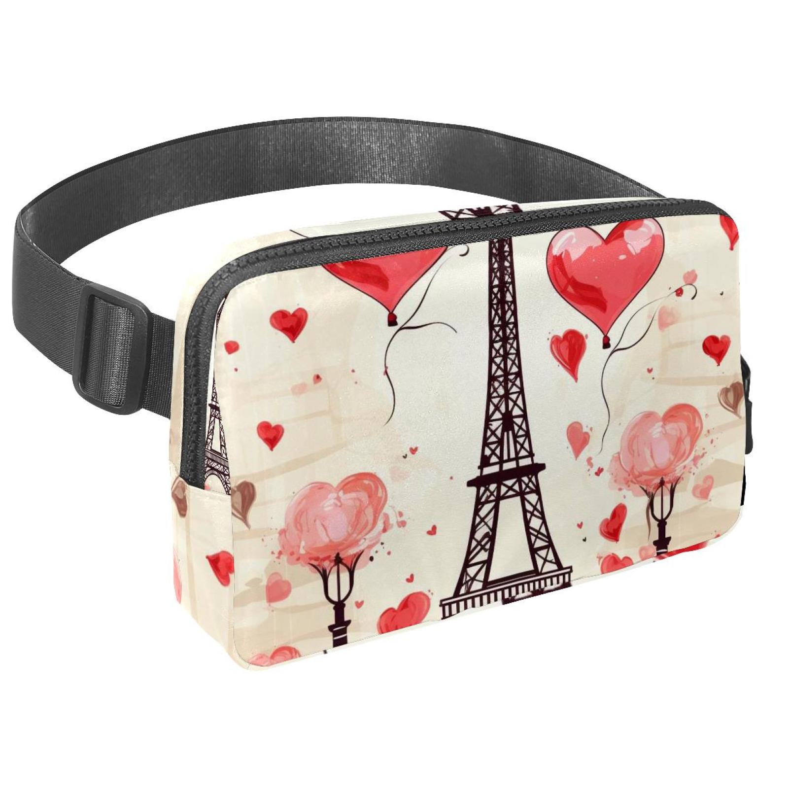 Valentine's Day Sling Bag with Extension Strap - Lightweight Adjustable Unisex Fanny Pack for Waist Packs