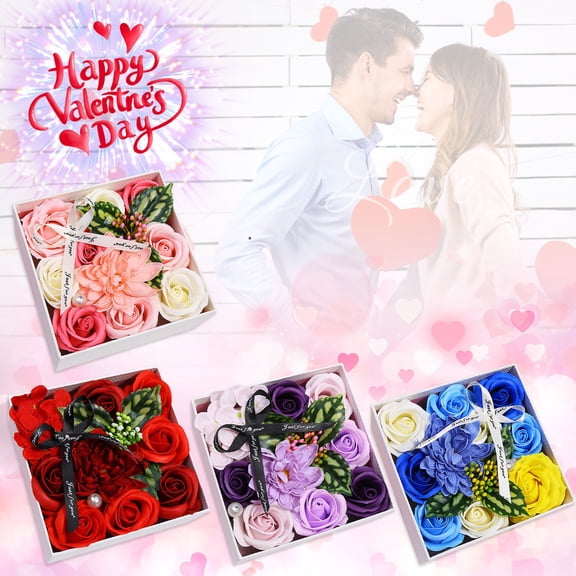 Valentine's Day Soap Rose Flower Floral Scented Bath Soap Rose Flower Petals Birthday,Wedding,Valentine’s Day,Mother’s Day Gift