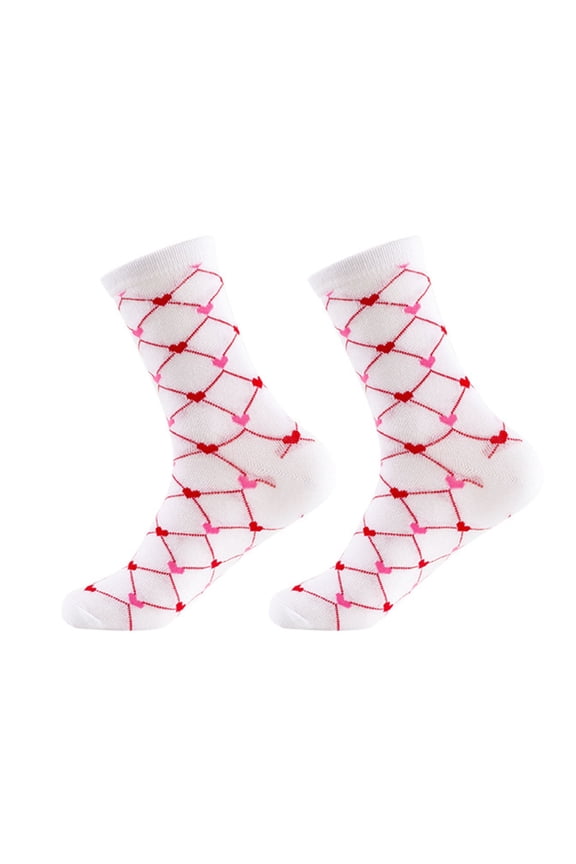 Valentine's Day Socks Men Women Heart Socks Novelty Fun Crew Love Heart Gift Men Valentine Wedding C One Size