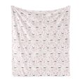 thumbnail image 1 of Valentine's Day Soft Flannel Fleece Blanket, Doodle Style Romantic Hearts in and Around Jars Love Themed, Cozy Plush for Indoor and Outdoor Use, 70" x 90", Rose Dark Taupe and White, by Ambesonne, 1 of 5
