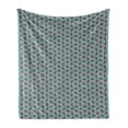 thumbnail image 1 of Valentine's Day Soft Flannel Fleece Throw Blanket, Repetitive Concept of Polygonal Heart Shapes, Cozy Plush for Indoor and Outdoor Use, 50" x 60", Turquoise Dark Coral, by Ambesonne, 1 of 5
