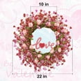 thumbnail image 1 of Valentine's Day Spring Wreaths, Heart Shaped Rose Artifiicial Flower Galands Home Decorations, Wedding Fake Wreaths Hanging Ornaments, Artificial Plants Outdoor Door Wreaths for Front Door, 1 of 28