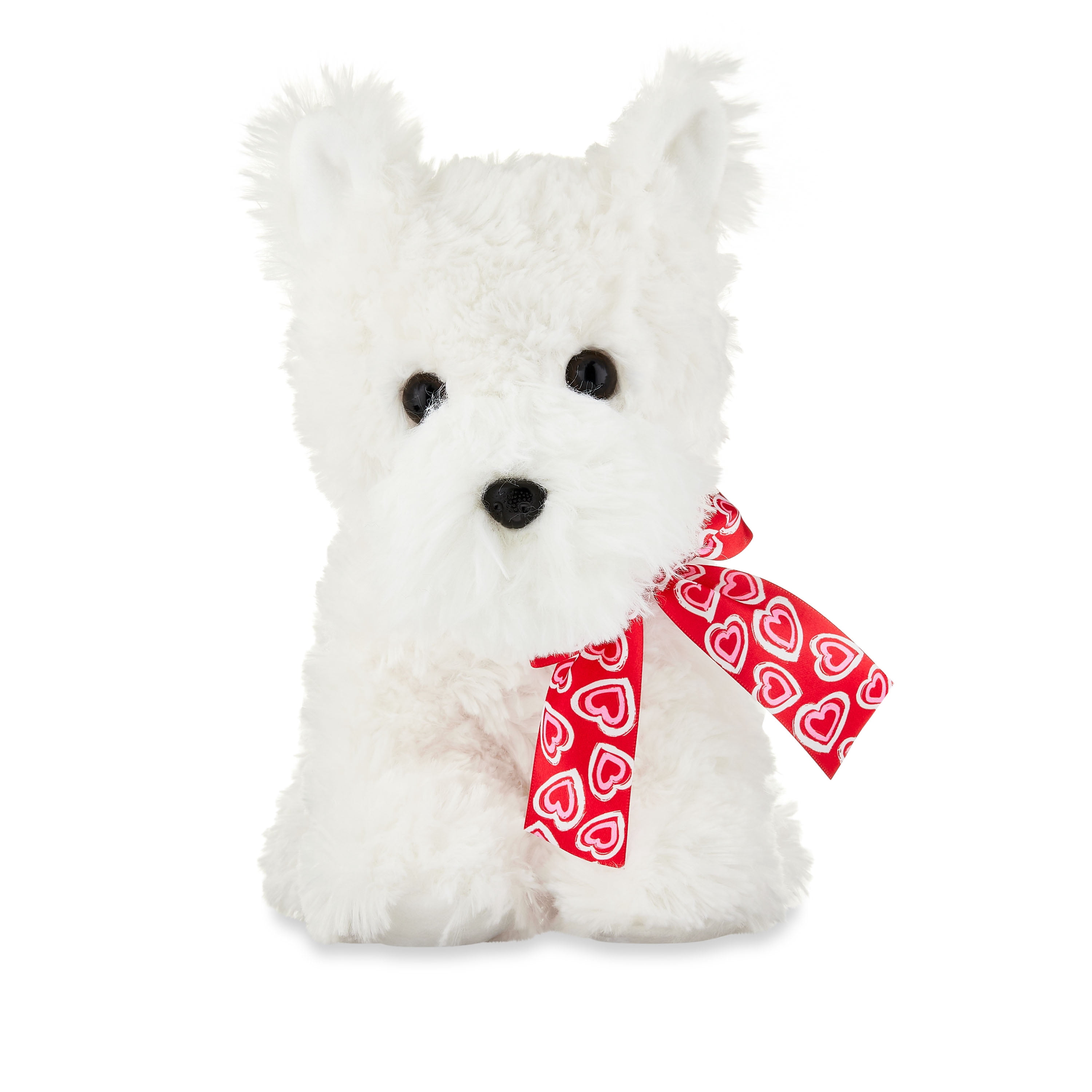 Valentine's Day Standing White Puppy Plush, by Way To Celebrate