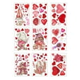 thumbnail image 1 of Valentine's Day Static Cling Window Decals, 9PCS Multi-Color Candy Themed Stickers for Glass Door Window Wall Party Decor, No Residue, 1 of 6