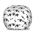 thumbnail image 1 of Valentine's Day Storage Toy Bag Chair, Illustration of Doodle Hearts Drawn by Hand Romantic Love Ornaments, Stuffed Animal Organizer Washable Bag, Large Size, Dark Grey White, by Ambesonne, 1 of 3