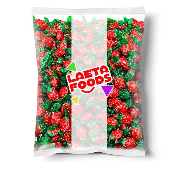Valentine's Day  Strawberry Filled Bon Bons Hard Candy, Individually Wrapped (1 Count)