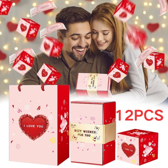Valentine's Day Surprise Pop-Up Box, Money Box for Cash Gift Birthday, Pop Up Gift Boxes Money Box for Cash Gift