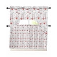 thumbnail image 1 of Valentine's Day Swag Curtains for Living Room/Bedroom Windows, Sweet Couple Cats Love Romance White Kitchen Curtains and Valances Set 36 Inch Length, Light Filtering Swags Valance Curtain Panels, 1 of 5