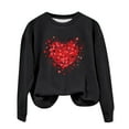 thumbnail image 1 of Valentine's Day Sweatshirt Women Cute Heart Graphic Pullover Tops Casual Loose Crewneck Sweatshirts, 1 of 4