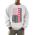thumbnail image 1 of Valentine's Day Sweatshirt for Men Long Sleeve Crew Neck Casual Love Heart Print Lightweight Clothes, 1 of 4