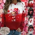 thumbnail image 1 of Valentine's Day Sweatshirt for Women 2026 Love Heart Graphic Pullover Crewneck Long Sleeve Tops Valentines Sweatshirt Black L, 1 of 5