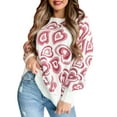 thumbnail image 1 of Valentine’s Day Sweatshirt for Women Heart Printed Long Sleeve Pullover Jumper Tops Oversized Love Sweater Tops, 1 of 8
