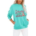 thumbnail image 1 of Valentine's Day Sweatshirt for Women Long Sleeve Crew Neck Casual Pullover Tops with Pockets Graphic Printed Cute Shirt(Mint Green,XXL), 1 of 3