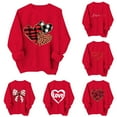 thumbnail image 1 of Valentine's Day Sweatshirt for Women Unisex Heart Print Hoodless Crewneck Sweatshirts Soft Casual Pullover Comfy Couples Top Red3 L, 1 of 3