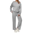 thumbnail image 1 of Valentine's Day Sweatsuits Women 2 Piece Outfit Jogger Set Sweatshirt Top and Loose Fit Wide Leg Pants Tracksuit Set Trouser Suit Casual Fitness Set Sports Suit, 1 of 5