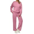 thumbnail image 1 of Valentine's Day Sweatsuits Women 2 Piece Outfit Jogger Set Sweatshirt Top and Loose Fit Wide Leg Pants Tracksuit Set Trouser Suit Casual Fitness Set Sports Suit, 1 of 5