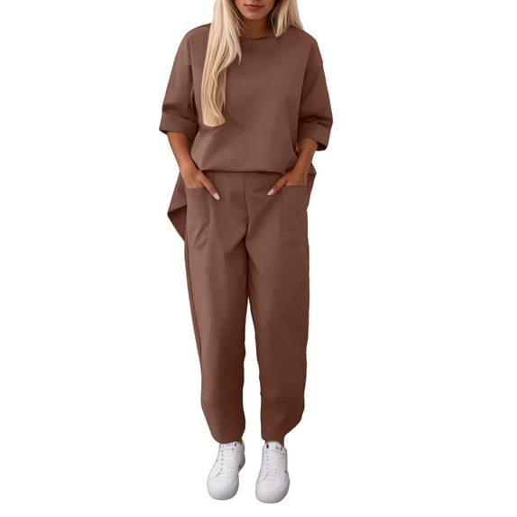 Valentine's Day Sweatsuits Women 2 Piece Outfit Jogger Set Sweatshirt Top and Pants Tracksuit Set Trouser Suit Casual Fitness Set Sports Suit