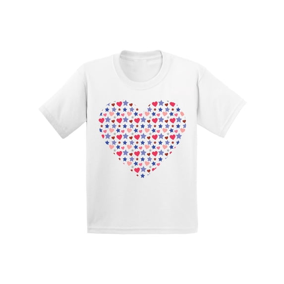 Valentine's Day T-shirt Cute Stars Heart Baby Shirt Girls Boys