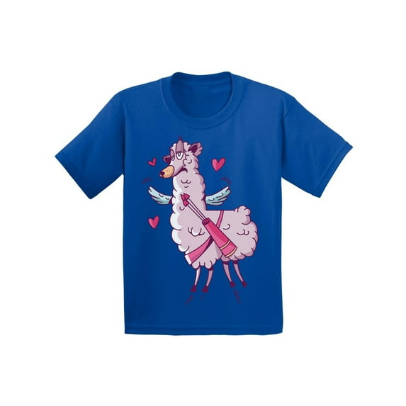 Valentine's Day T-shirt Llama Baby Shirt Girls Boys
