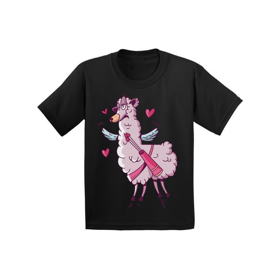 Valentine's Day T-shirt Llama Baby Shirt Girls Boys