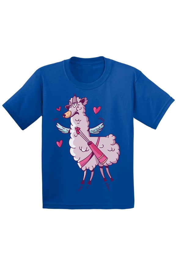 Valentine's Day T-shirt Llama Toddler Shirt for Boys Girls