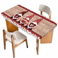 thumbnail image 1 of Valentine's Day Table Cloths for 4 Foot Rectangle Tables, Love Heart Romantic Roses Gnomes Wooden Patio Waterproof Elastic Fitted Tablecloths, Washable Rectangular Table Cover for Camping, 1 of 8