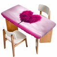 thumbnail image 1 of Valentine's Day Table Cloths for 4 Foot Rectangle Tables, Pink Love Heart Trees Spring Romance Patio Waterproof Elastic Fitted Tablecloths, Washable Rectangular Table Cover for Camping, 1 of 8