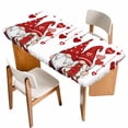 thumbnail image 1 of Valentine's Day Table Cloths for 4 Foot Rectangle Tables, Simple Romantic Gnomes Red Love Heart Patio Waterproof Elastic Fitted Tablecloths, Washable Rectangular Table Cover for Camping, 1 of 8