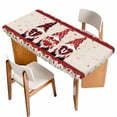 thumbnail image 1 of Valentine's Day Table Cloths for 5 Foot Rectangle Tables, Love Heart Roses Gnomes Romantic Rustic Patio Waterproof Elastic Fitted Tablecloths, Washable Rectangular Table Cover for Camping, 1 of 8