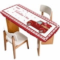thumbnail image 1 of Valentine's Day Table Cloths for 8 Foot Rectangle Tables, Love Heart Truck Modern Art Patio Waterproof Elastic Fitted Tablecloths, Washable Rectangular Table Cover for Camping, 1 of 8