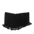 thumbnail image 1 of Valentine's Day Tablecloth Decor,Reusable Table Skirt,Tablecloth for Rectangle Tables or Round Tables,Table Skirts Desk Skirt for Wedding Birthday Party Banquet Buffet Cake Desk Skirt(Black 76x190cm), 1 of 5