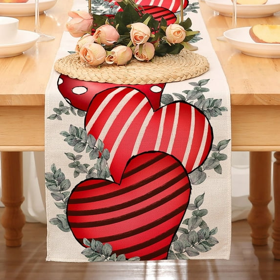 Valentine's Day Table Decorations, 1pc Valentine's Day Collection Tablecloth Indoor Kitchen Table Decoration Suitable for Family Gathering Valentine's Day Decoration