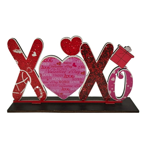 Valentine's Day Table Decorations for Dinner Party Love Wooden Table Centerpieces Sign for Valentines Decorations